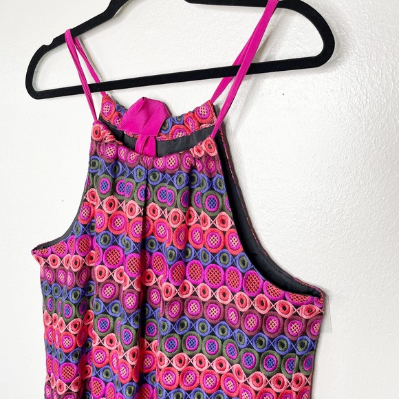 Trina Turk Roe Size 14 Multicolor Embroidered Dress - Picture 2 of 9